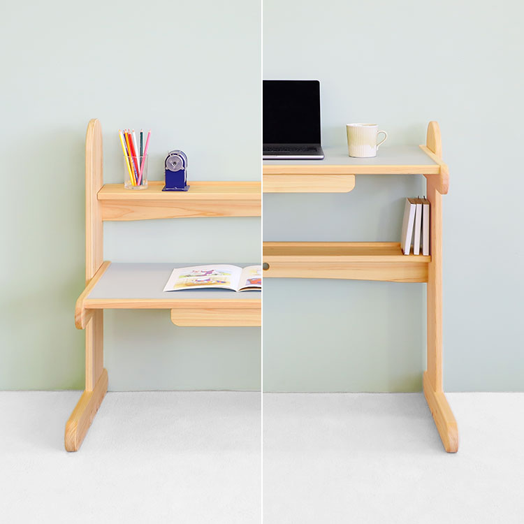 nvovoデスク K100 ひのき 学習机 シンプル 木製