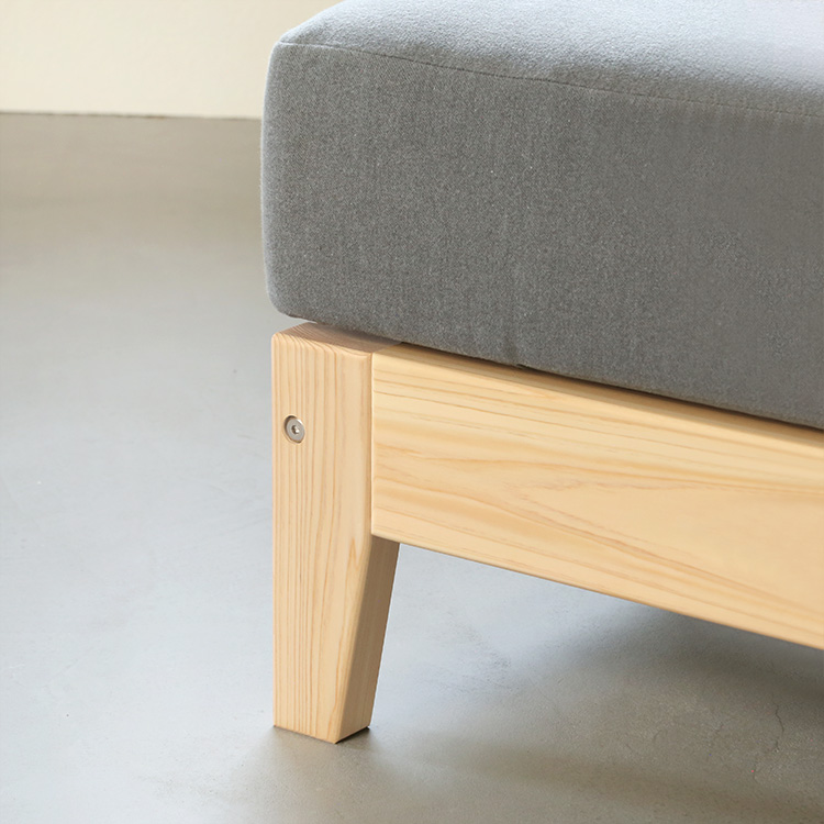 洗えるゆったりオットマン S1.4 帆布 ひのき ソファ シンプル 木製