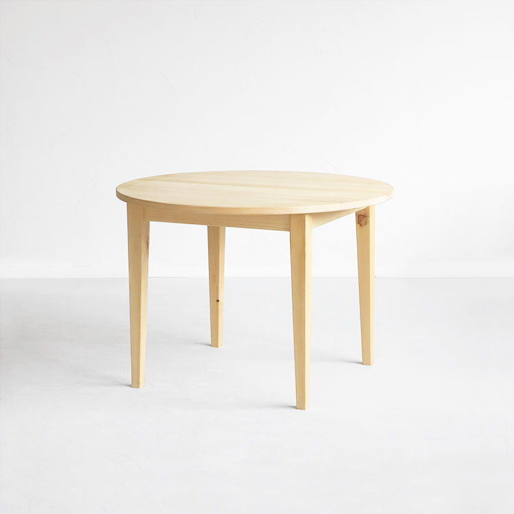 2〜4人掛けもOK シンプルなラウンドテーブル ラウンドテーブル D hinoki 100 ひのき ダイニングテーブル シンプル 木製