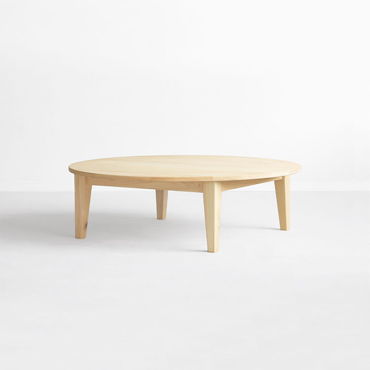 充実4サイズ展開 シンプルなラウンドテーブルのロータイプ ラウンドテーブル D hinoki 110 ロータイプ ひのき ダイニングテーブル シンプル 木製
