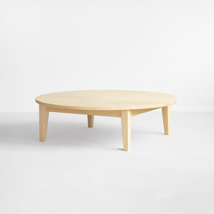 充実4サイズ展開 シンプルなラウンドテーブルのロータイプ ラウンドテーブル D hinoki 120 ロータイプ ひのき ダイニングテーブル シンプル 木製