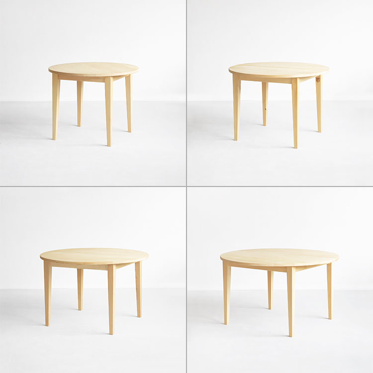 高さ70cmのラウンドテーブル ラウンドテーブル D hinoki 90 ロータイプ ひのき ダイニングテーブル シンプル 木製