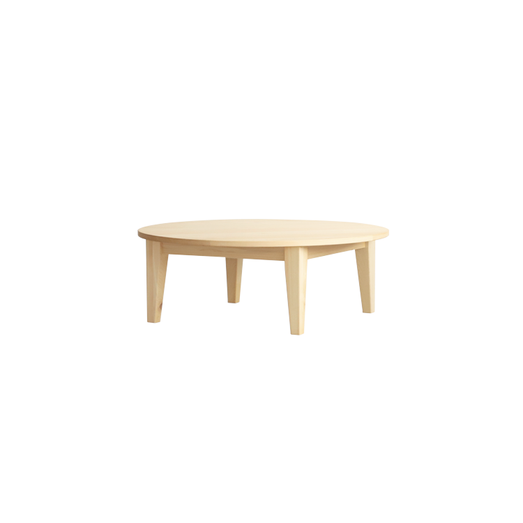 ラウンドテーブル D hinoki 90 ロータイプ ひのき ダイニングテーブル シンプル 木製