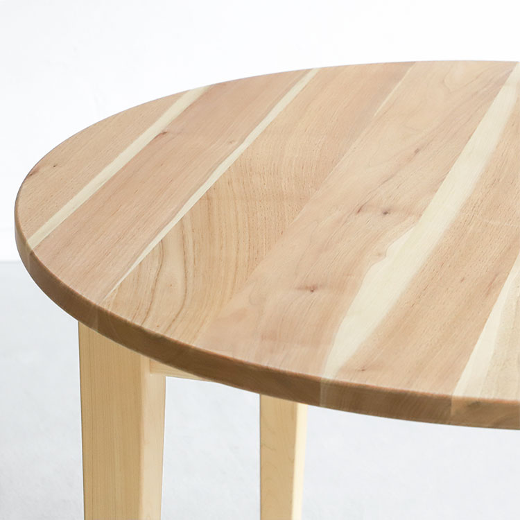 素朴な風合いが味わえる希少な国産ウォルナット ラウンドテーブル D kurumi 100 くるみ ダイニングテーブル シンプル 木製