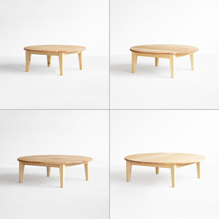 高さ35cmのローテーブル ラウンドテーブル D kurumi 100 くるみ ダイニングテーブル シンプル 木製
