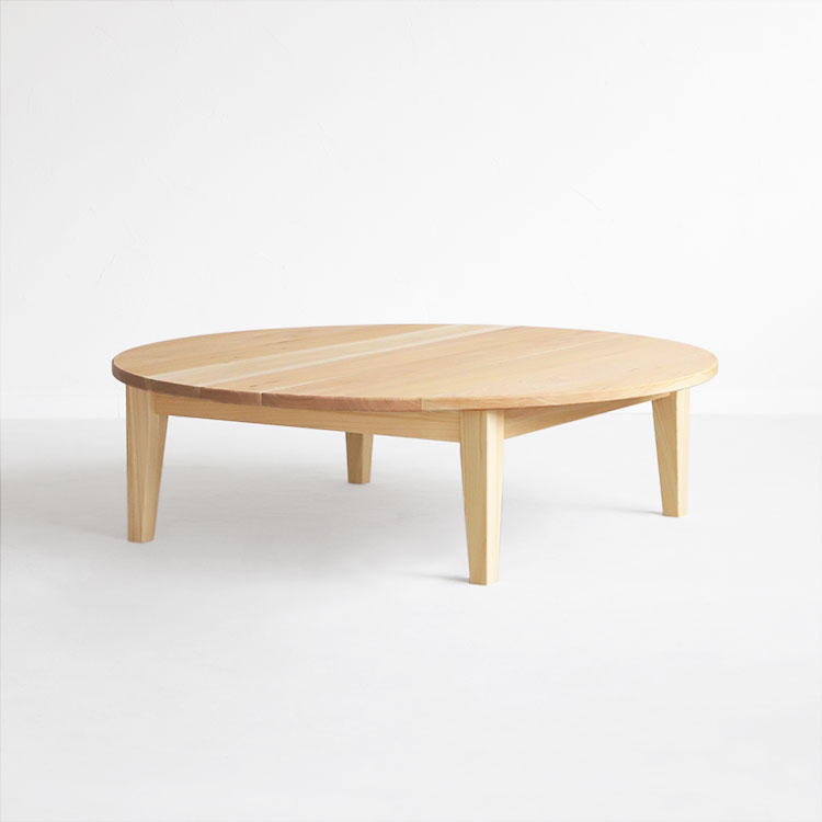 充実4サイズ展開 ぬくもり感じるくるみのローテーブル ラウンドテーブル D kurumi 120 ロータイプ くるみ ダイニングテーブル シンプル 木製