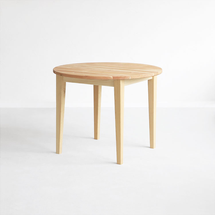 2人暮らしにおすすめ ぬくもり感じるくるみのラウンドテーブル ラウンドテーブル D kurumi 90 くるみ ダイニングテーブル シンプル 木製