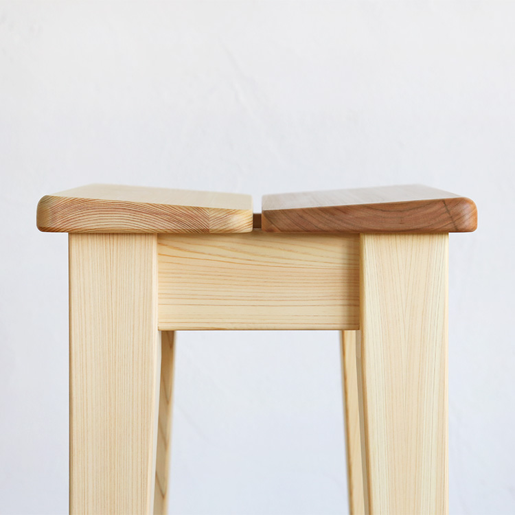 安定感のある座り心地 サクラスツール 40 ひのき さくら 椅子 シンプル 木製