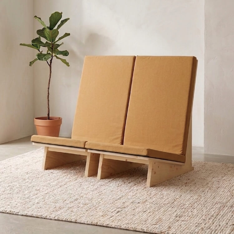 2人掛けローソファ