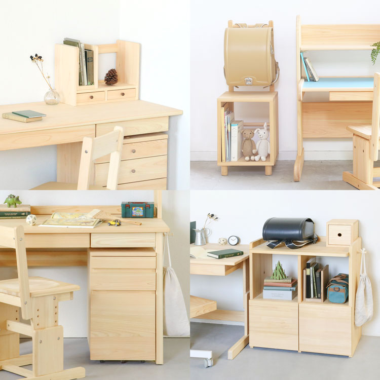 個性豊かな収納家具が揃っています ベーシックセット 01 ひのき デスク 学習机 ひのき シンプル 木製
