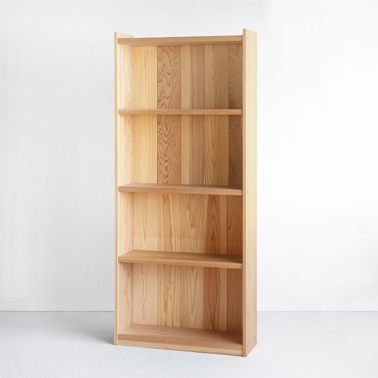隅々まで贅沢に、無垢の杉材100%の本棚 シェルフ C large 杉 本棚 シンプル 木製