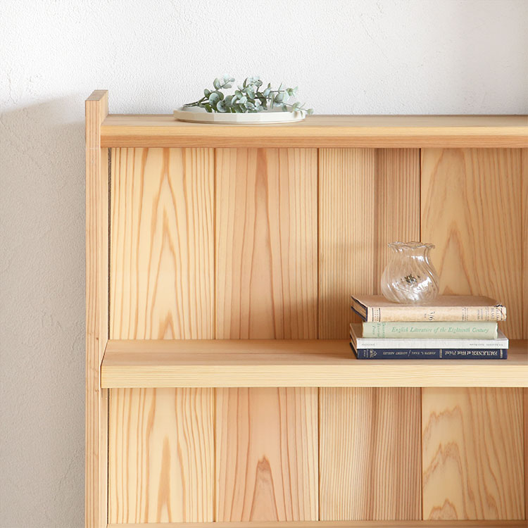 自然素材の温かみを感じる、のびのびとした木目 シェルフ C small 杉 本棚 シンプル 木製