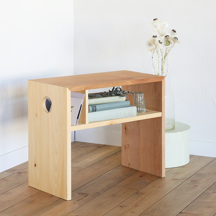 ひのき×サクラのコンビネーションを活かしたデザイン サイドテーブル A ひのき リビング テーブル ひのき サクラ シンプル 木製