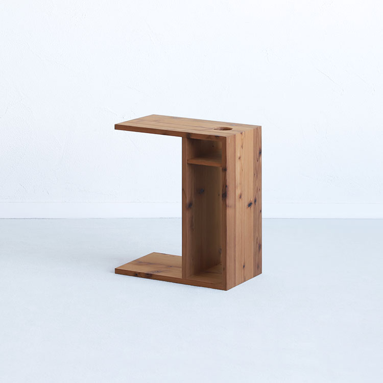 2通りの高さで使えるマルチなサイドテーブル サイドテーブル A .ERA ひのき リビング テーブル ひのき シンプル 木製