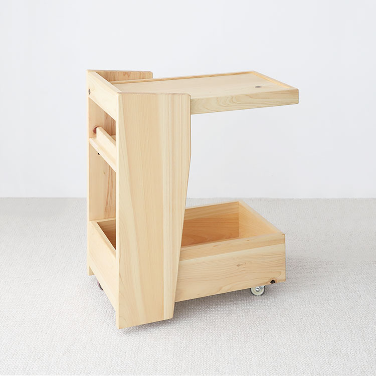 リビングで映える珍しい五角形のシルエット サイドテーブル C リビング ソファテーブル ひのき シンプル 木製