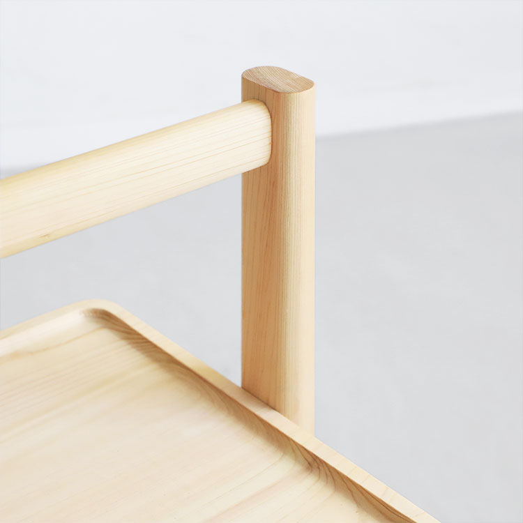 横顔は斜めのラインが美しい珍しい五角形 サイドテーブル F リビング ソファテーブル ひのき シンプル 木製