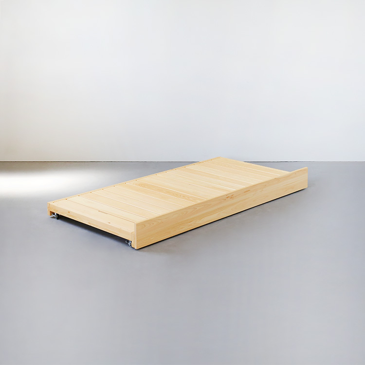 お部屋を有効活用できる収納ベッド ベッドM スライドベッド ひのき シンプル 木製