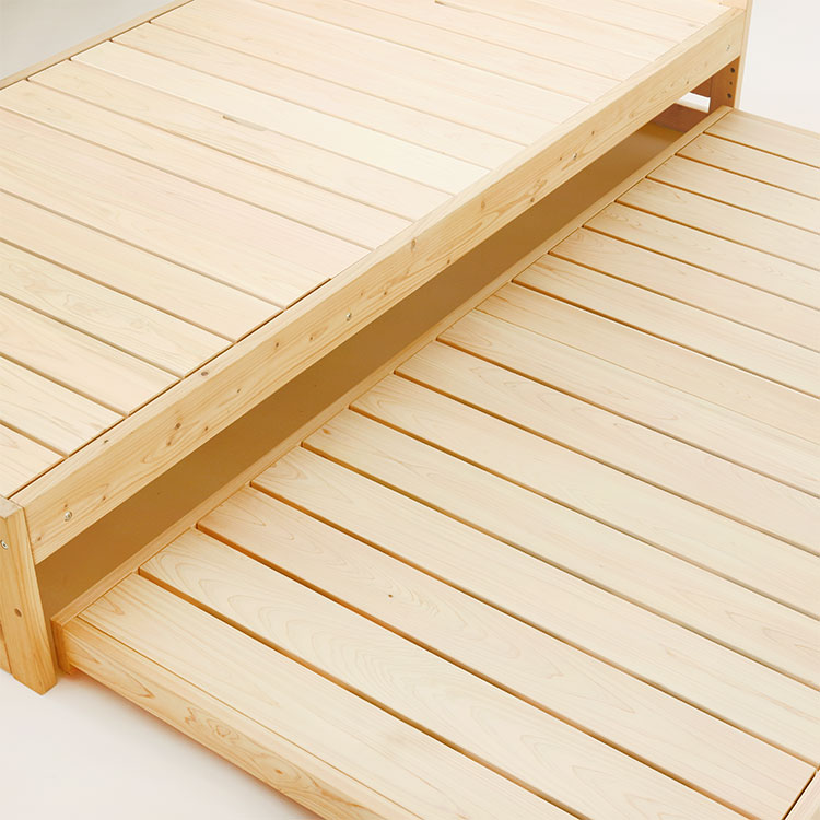 すのこを贅沢に使ったセカンドベッド ベッドM スライドベッド ひのき シンプル 木製