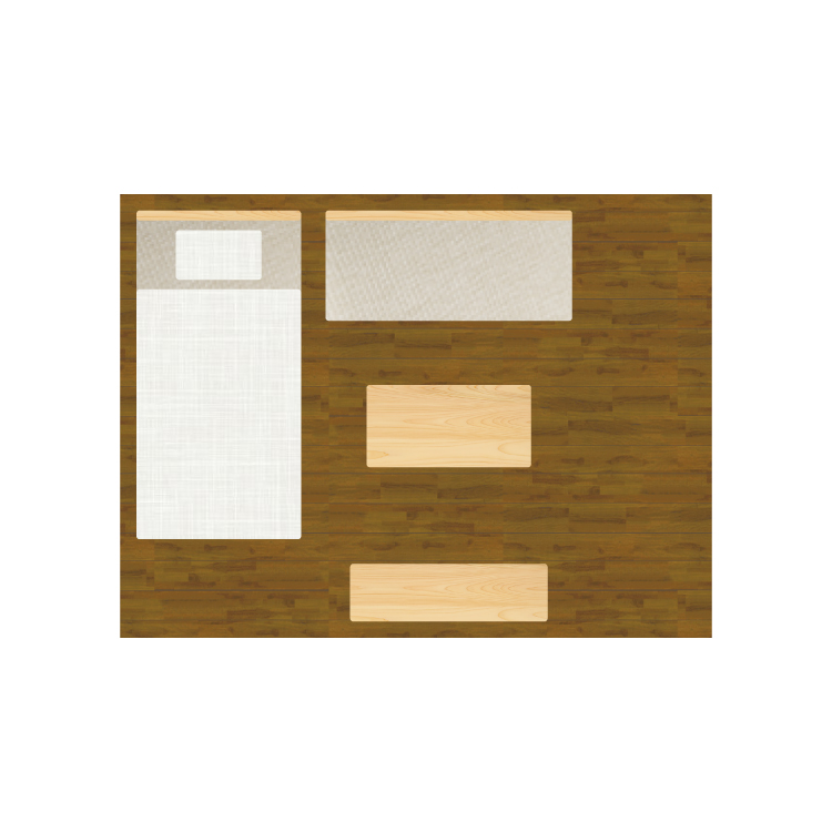 小さなお部屋にも置きやすいサイズ感 ソファ Kセット 01  ソファ 収納ボックス セット 送料無料 ひのき シンプル 木製