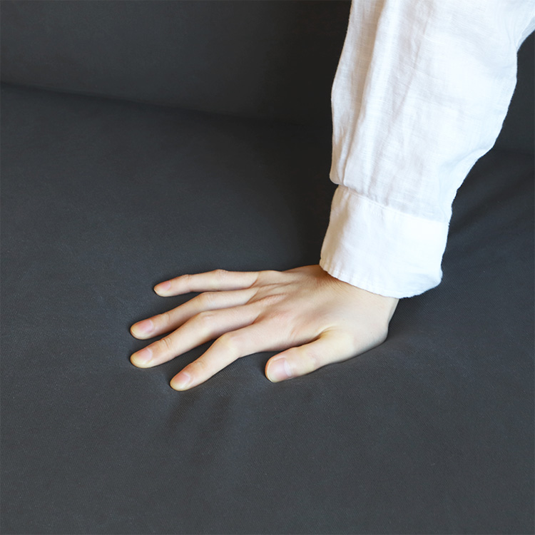 洗えるゆったりソファ S 替えカバー（背面）　帆布