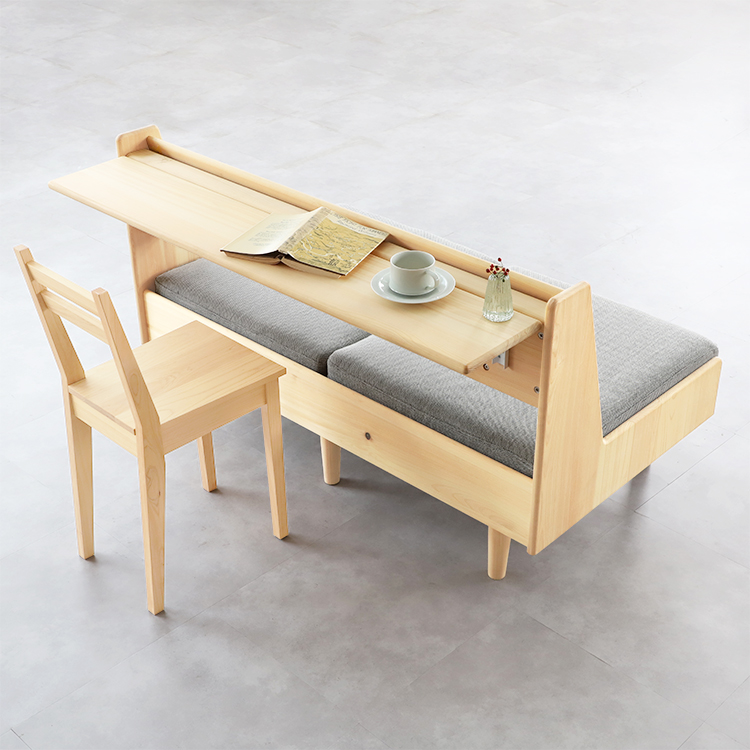 ちょっとした作業に便利なテーブル ソファ U2 ひのき ソファ シンプル 木製
