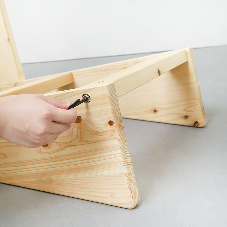 自宅で簡単にできる組立式 ソファ Z1 ひのき シンプル 木製