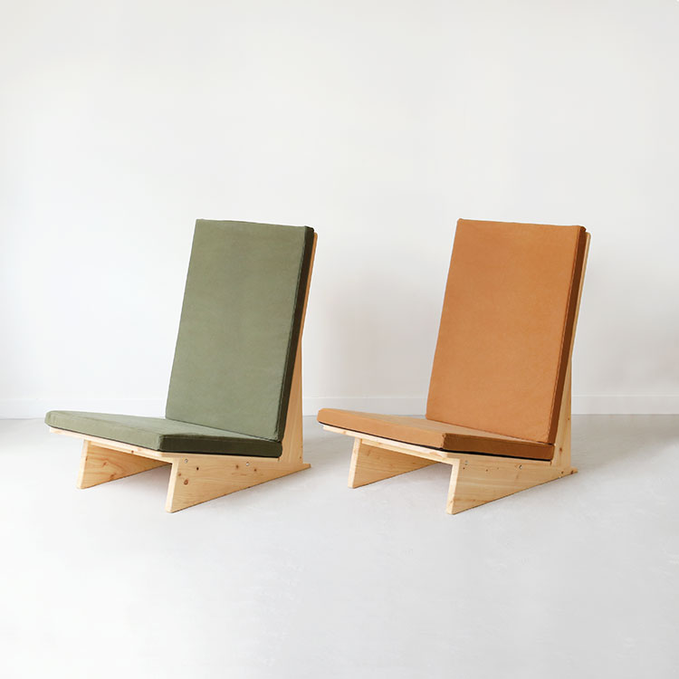 ソファと座椅子をかけ合わせた、モダンなフロアソファ ソファ Z1 ひのき シンプル 木製