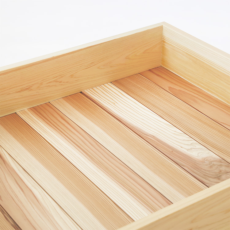 さわやかな香りに包まれる 国産杉を贅沢に使った底材 ベッドM 収納ボックス ひのき シンプル 木製
