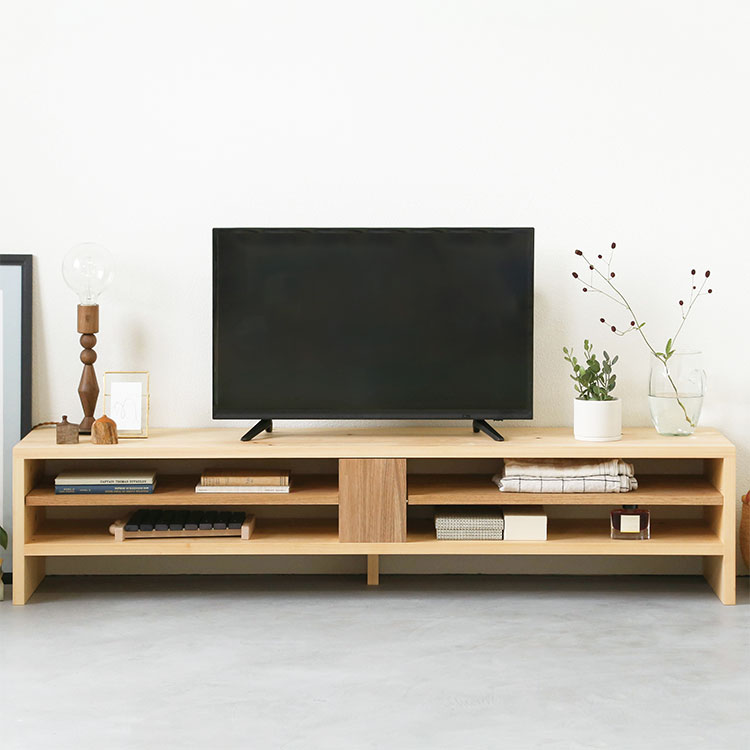 テレビボード N160 | シンプルで使いやすい木製テレビボード | すこやかな無垢の家具 XYL (キシル)