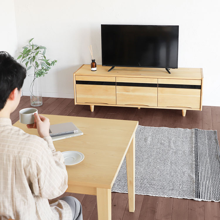 椅子やソファに座ったとき テレビボード X150 ひのき テレビ台 テレビボード キャビネット ローボード シンプル 木製