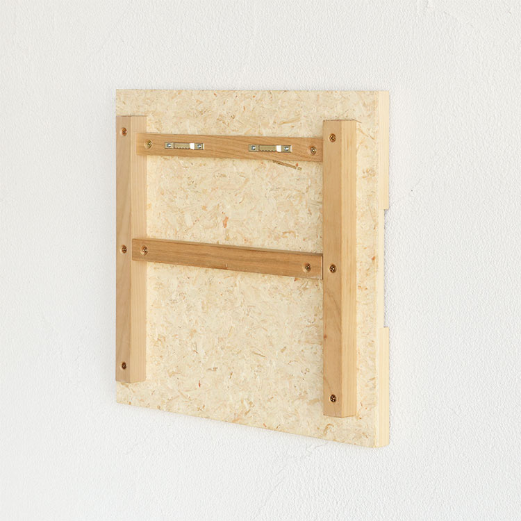 リパーパスボードを使った裏面まで環境に配慮したつくり ウッドアートパネル 2×2 natural ひのき ウッドパネル シンプル 木製 壁掛け