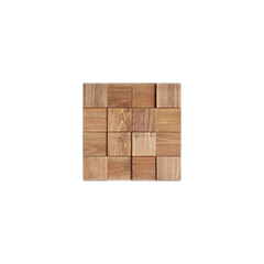ウッドアートパネル 4×4 brown ひのき 草木染め ウッドパネル シンプル 木製 壁掛け