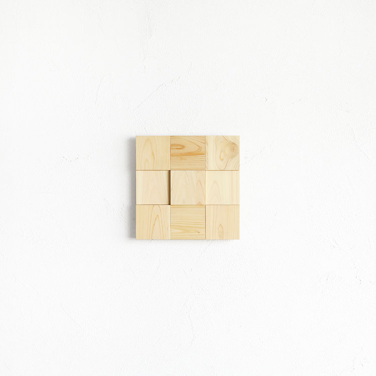 アートパネル 雑貨 壁掛け 子供部屋 リビング シンプル おしゃれ ひのき 無垢材 木製 日本製 国産 ウッドアートパネル 3×3 natural