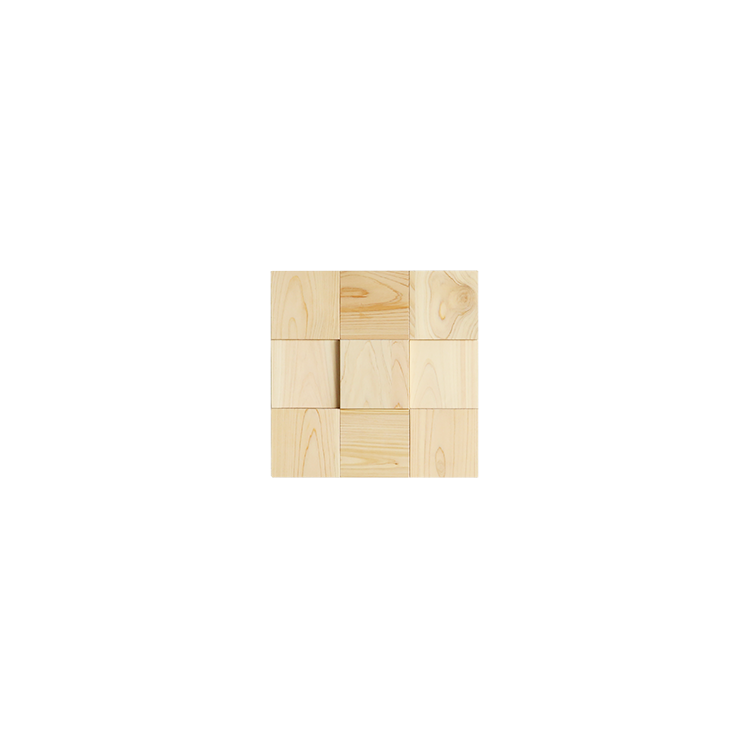 ウッドアートパネル 3×3 natural ひのき ウッドパネル シンプル 木製 壁掛け