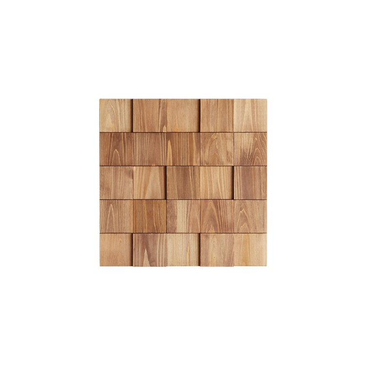 ウッドアートパネル 5×5 brown ひのき 草木染め ウッドパネル シンプル 木製 壁掛け