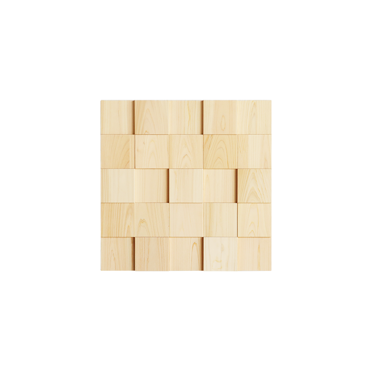 ウッドアートパネル 5×5 natural ひのき ウッドパネル シンプル 木製 壁掛け