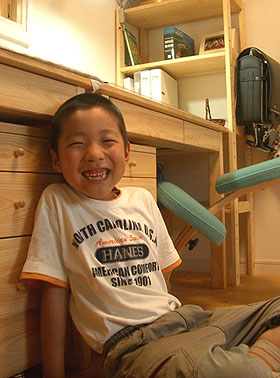 ひのき 学習机 写真