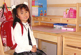 ひのき 学習机 写真